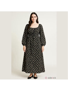 Glamorous Maxi Dress Sz 12 Black Floral